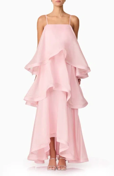 Elliatt Noemi Tiered Voile Maxi Dress In Light Pink