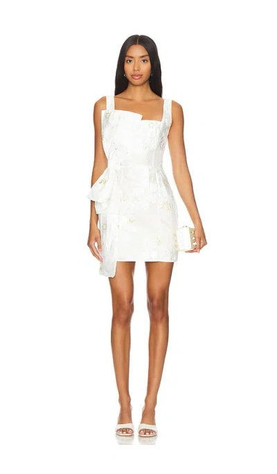 Elliatt Octavia Bow Dress In Ivory & Gold