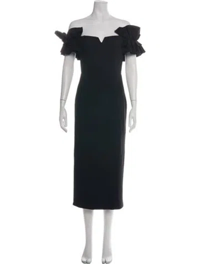 Pre-owned Elliatt Off-the-shoulder Long Dress In Black