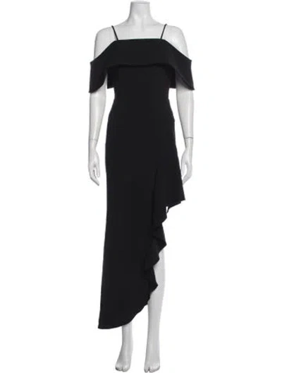 Pre-owned Elliatt Off-the-shoulder Long Dress In Black