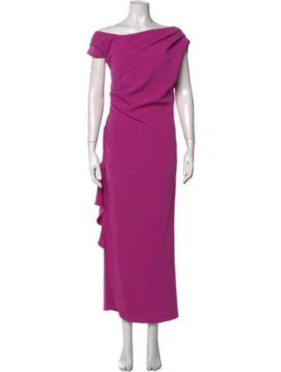 Pre-owned Elliatt Off-the-shoulder Long Dress In Pink