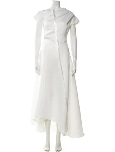 Pre-owned Elliatt Off-the-shoulder Long Dress In White