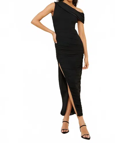 Elliatt Off-the-shoulder Maxi Dress In Black