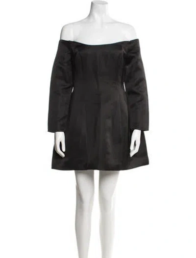 Pre-owned Elliatt Off-the-shoulder Mini Dress In Black