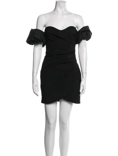 Pre-owned Elliatt Off-the-shoulder Mini Dress In Black