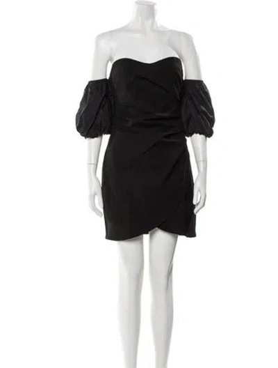 Pre-owned Elliatt Off-the-shoulder Mini Dress W/ Tags In Black