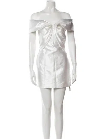 Pre-owned Elliatt Off-the-shoulder Mini Dress W/ Tags In White