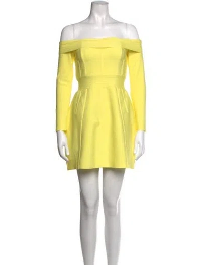 Pre-owned Elliatt Off-the-shoulder Mini Dress W/ Tags In Yellow