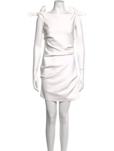 Pre-owned Elliatt Off-the-shoulder Mini Dress In White