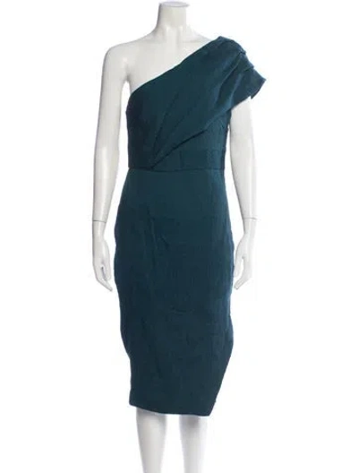 Pre-owned Elliatt One-shoulder Knee-length Dress In Blue