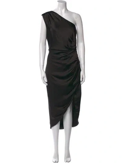 Pre-owned Elliatt One-shoulder Long Dress In Black