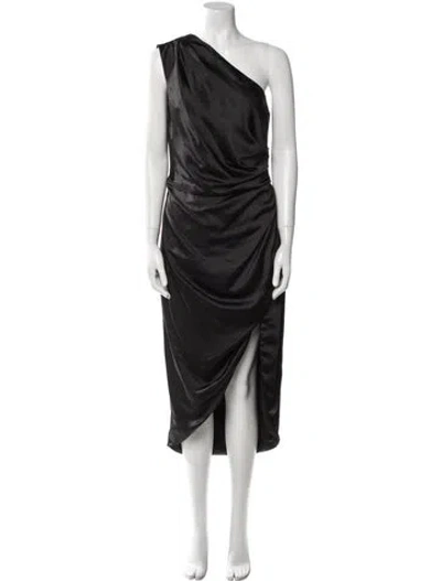 Pre-owned Elliatt One-shoulder Long Dress In Black