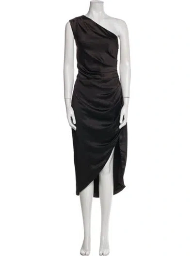 Pre-owned Elliatt One-shoulder Long Dress In Black