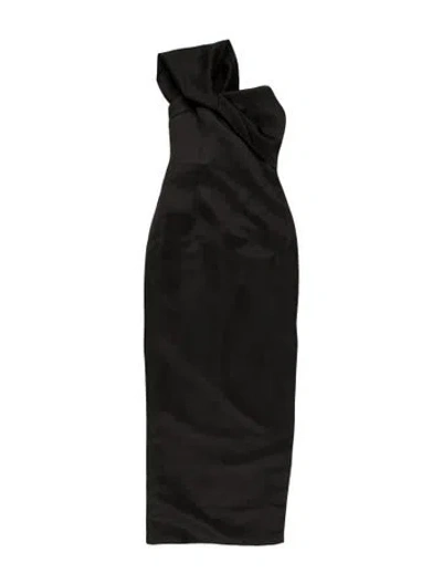 Pre-owned Elliatt One-shoulder Long Dress In Black
