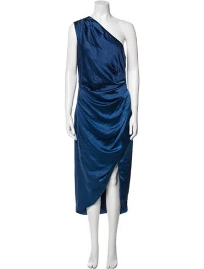 Pre-owned Elliatt One-shoulder Long Dress In Blue