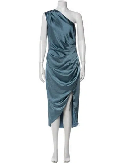 Pre-owned Elliatt One-shoulder Long Dress In Blue
