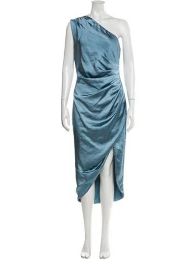 Pre-owned Elliatt One-shoulder Long Dress In Blue