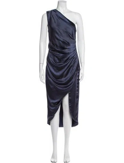 Pre-owned Elliatt One-shoulder Long Dress In Blue
