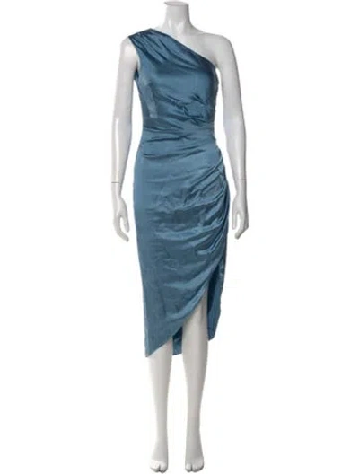 Pre-owned Elliatt One-shoulder Long Dress In Blue