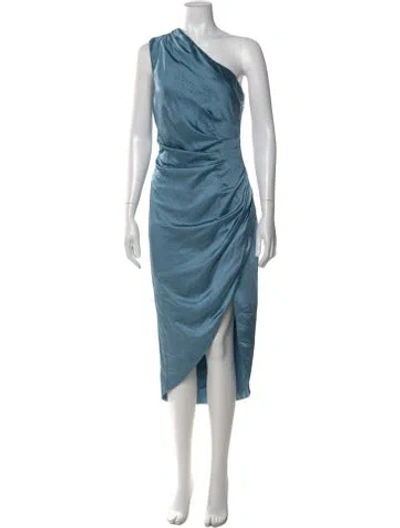 Pre-owned Elliatt One-shoulder Long Dress In Blue