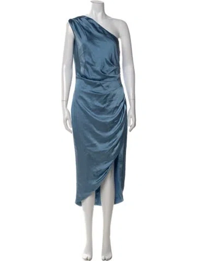 Pre-owned Elliatt One-shoulder Long Dress In Blue