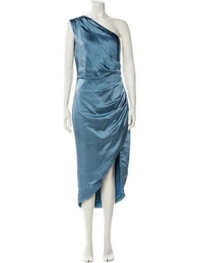Pre-owned Elliatt One-shoulder Long Dress In Blue