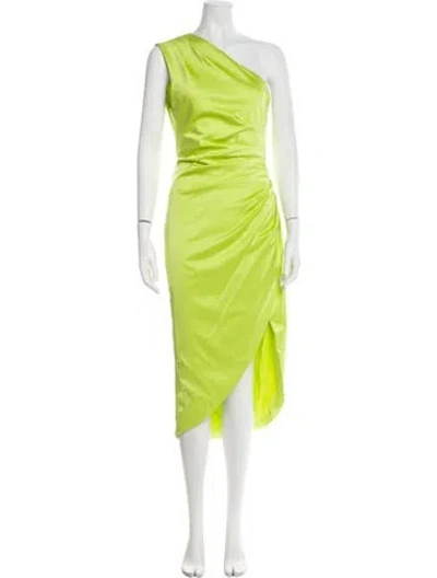 Pre-owned Elliatt One-shoulder Long Dress In Green