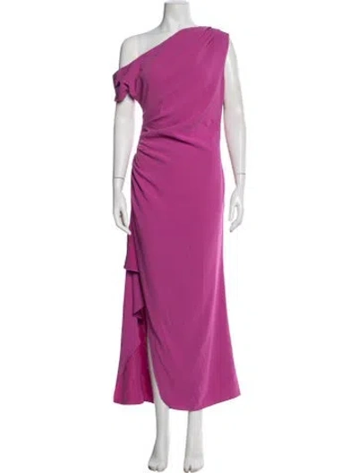 Pre-owned Elliatt One-shoulder Long Dress In Pink