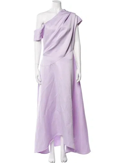 Pre-owned Elliatt One-shoulder Long Dress In Purple