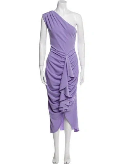 Pre-owned Elliatt One-shoulder Long Dress In Purple