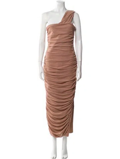 Pre-owned Elliatt One-shoulder Long Dress W/ Tags In Brown