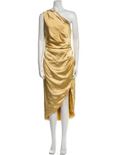 Pre-owned Elliatt One-shoulder Long Dress W/ Tags In Gold
