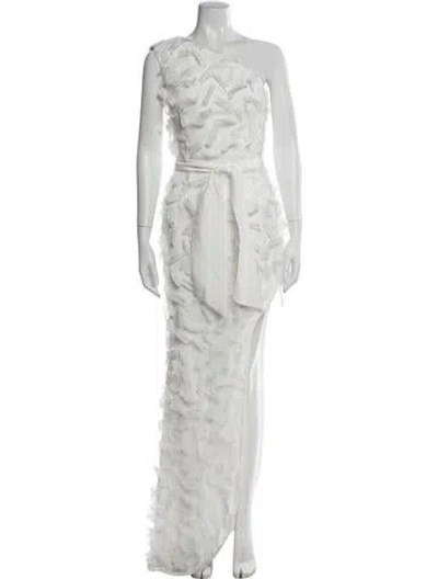 Pre-owned Elliatt One-shoulder Long Dress W/ Tags In White