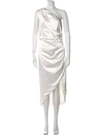 Pre-owned Elliatt One-shoulder Long Dress In White