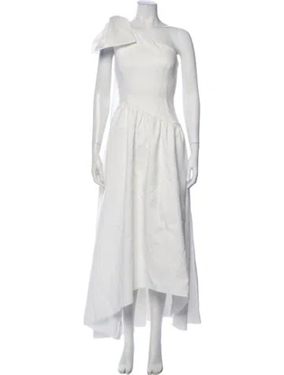 Pre-owned Elliatt One-shoulder Long Dress In White