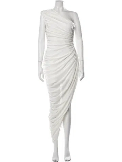 Pre-owned Elliatt One-shoulder Midi Length Dress In Neutrals