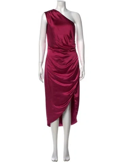 Pre-owned Elliatt One-shoulder Midi Length Dress In Pink