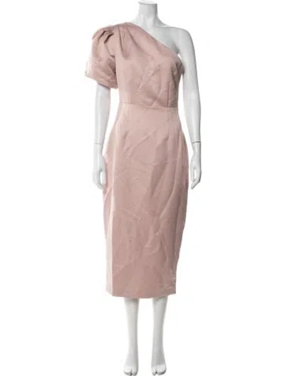 Pre-owned Elliatt One-shoulder Midi Length Dress In Pink