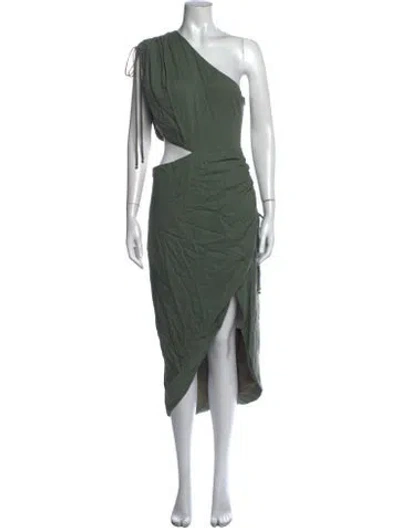 Pre-owned Elliatt One-shoulder Midi Length Dress W/ Tags In Green