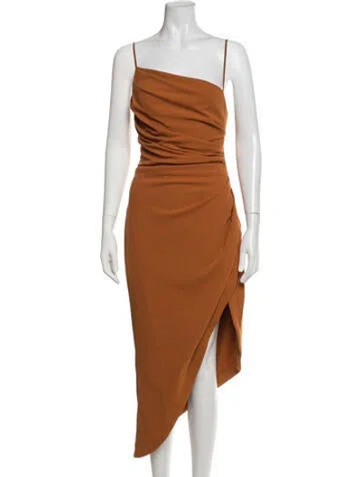 Pre-owned Elliatt One-shoulder Midi Length Dress W/ Tags In Orange