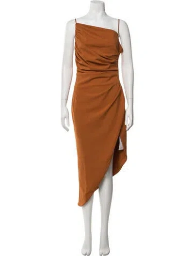 Pre-owned Elliatt One-shoulder Midi Length Dress W/ Tags In Orange