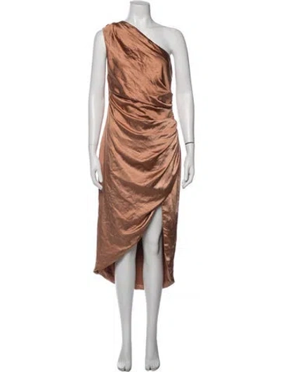 Pre-owned Elliatt One-shoulder Midi Length Dress W/ Tags In Pink