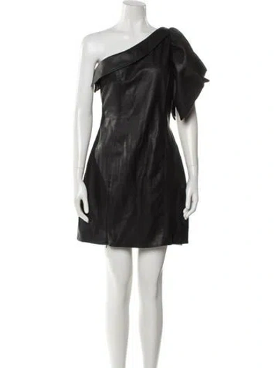 Pre-owned Elliatt One-shoulder Mini Dress In Black