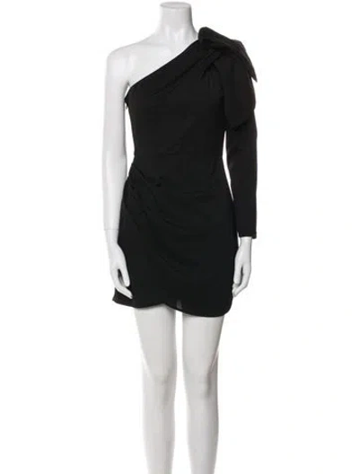 Pre-owned Elliatt One-shoulder Mini Dress In Black