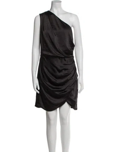 Pre-owned Elliatt One-shoulder Mini Dress In Black