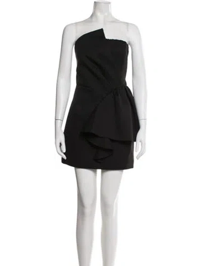 Pre-owned Elliatt One-shoulder Mini Dress In Black