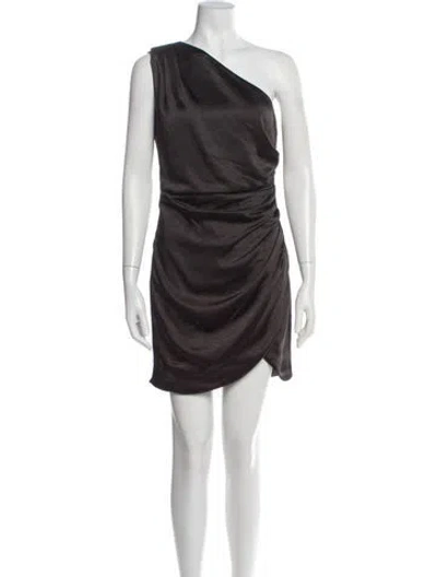 Pre-owned Elliatt One-shoulder Mini Dress In Black