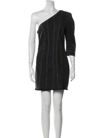 Pre-owned Elliatt One-shoulder Mini Dress In Black