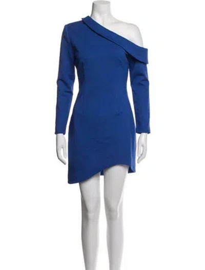 Pre-owned Elliatt One-shoulder Mini Dress In Blue