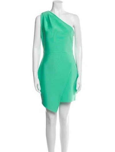 Pre-owned Elliatt One-shoulder Mini Dress In Green